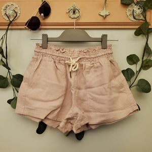 Love Tree | Dusty Pink Linen Blend Shorts Drawstrings Size S